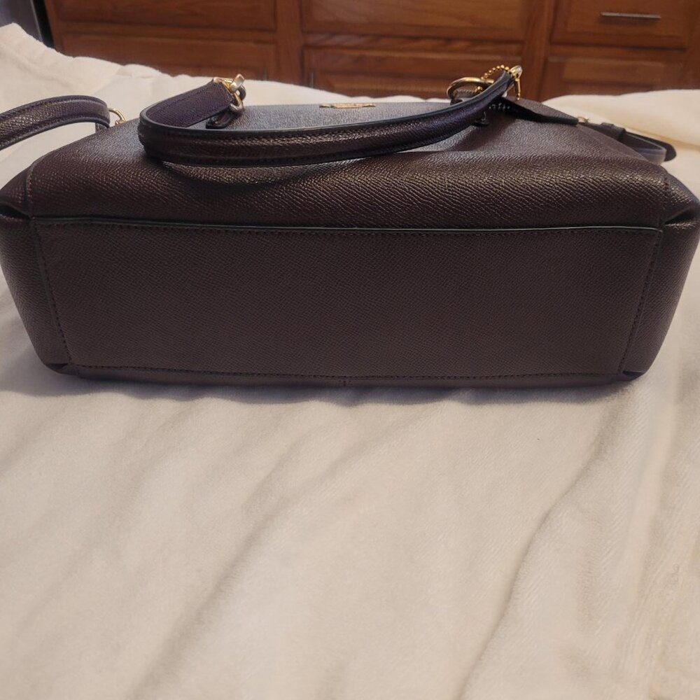 Coach Small Christie Carryall in Cross-grain Leather Oxblood Color NWT - Picture 12 of 13